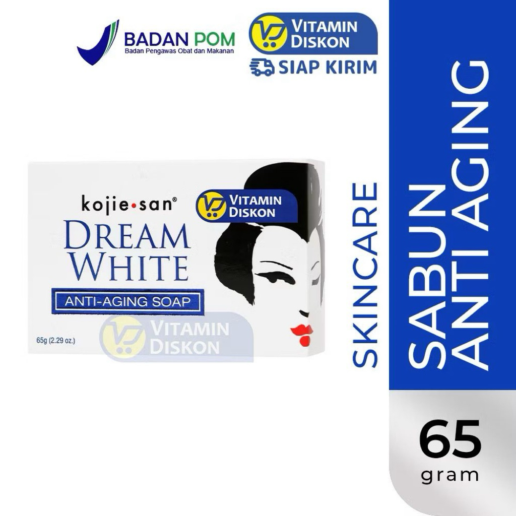 KOJIE SAN DREAM WHITE ANTI-AGING SOAP | Sabun Wajah dan Sabun Mandi, Membersihkan, Mencerahkan, Mele