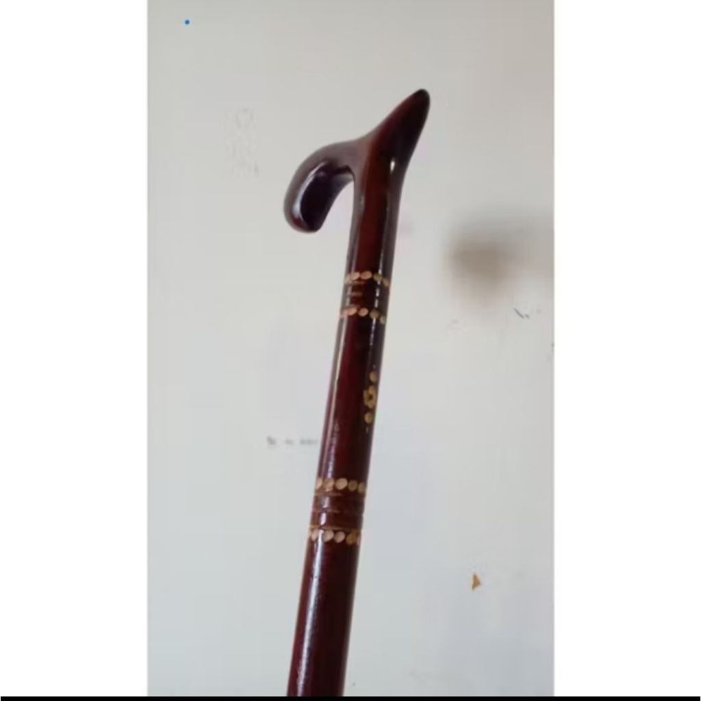 tongkat orang tua ukir cukit / teken ukir cukit / alat bantu jalan kayu jati