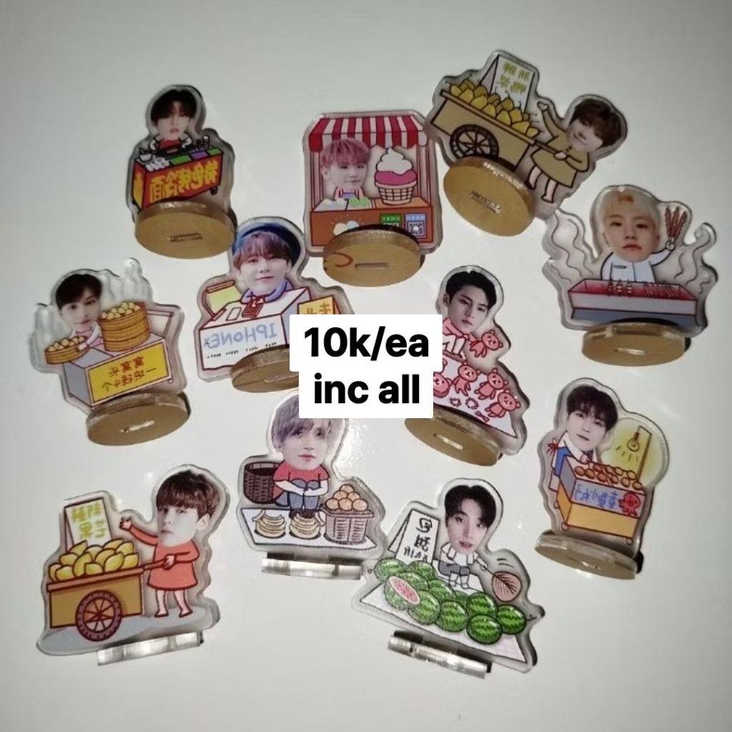 wts mini standee seventeen & cahol jeonghan dokyeom