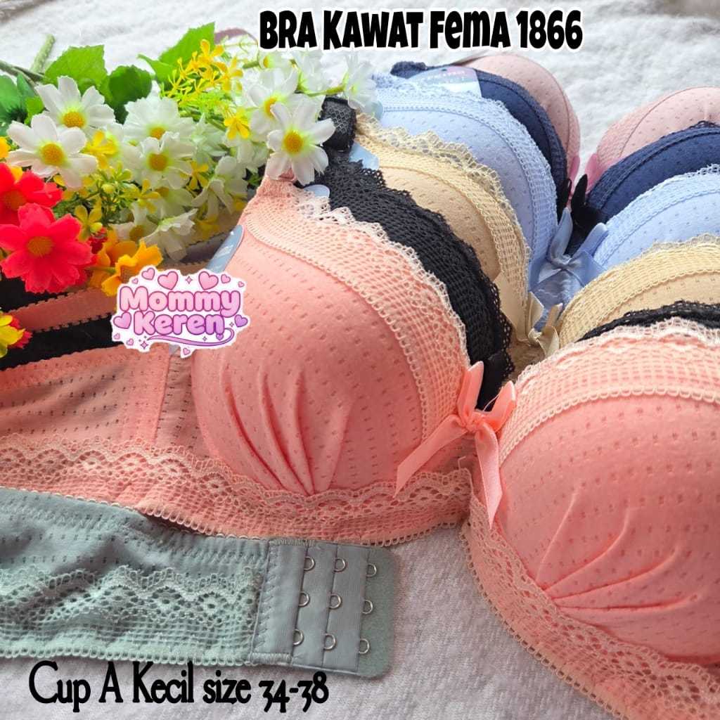 BRA KAWAT SOFT BRA PREMIUM BUSA TEBALCUP A KECIL FEMA 1866  Bh Cantik Lembut Nyaman Wanita Katun