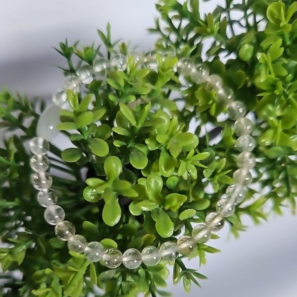 Gelang Batu Kristal Citrine & Jade 4 mm