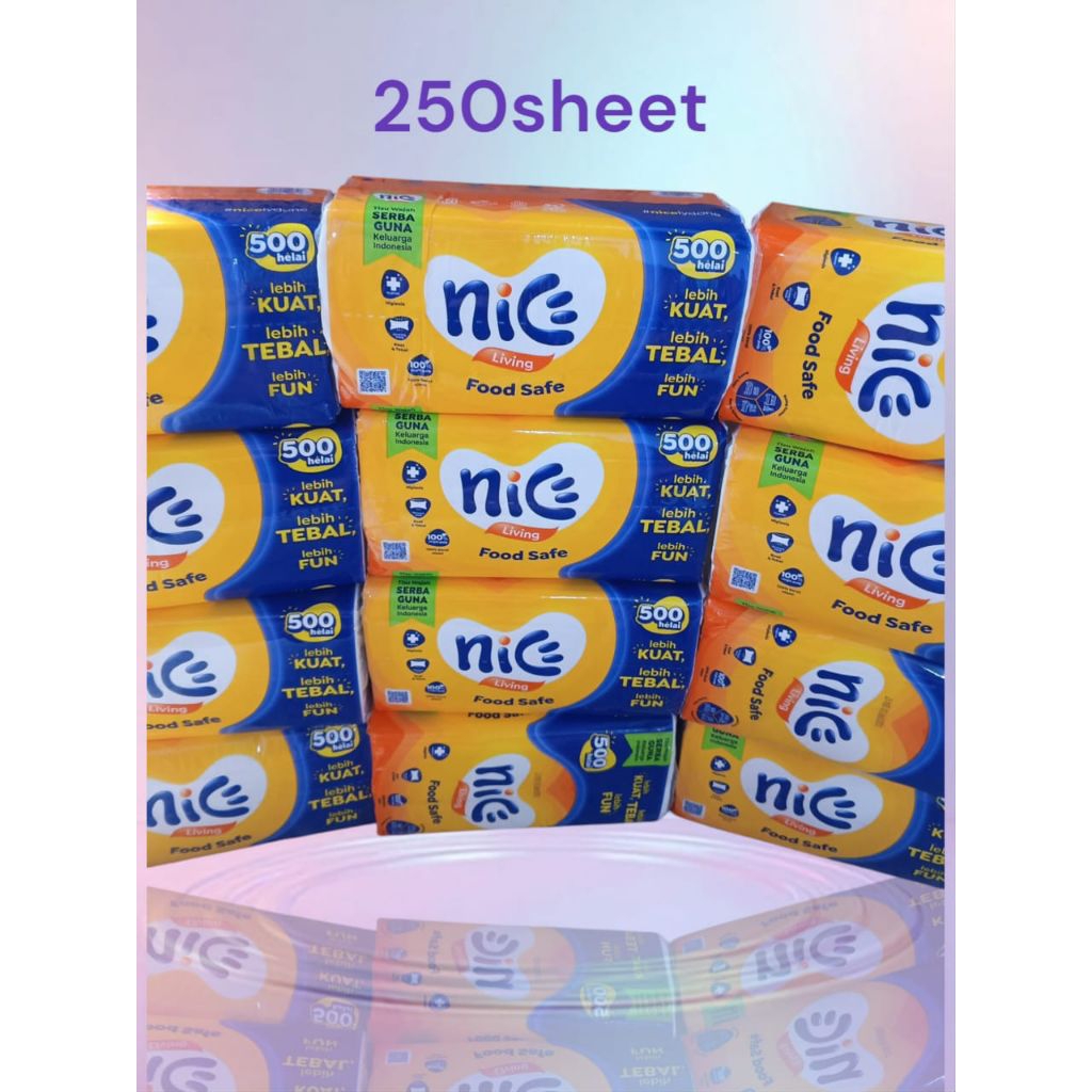 TISSUE NICE KEMASAN BARU 250sheet/500helai