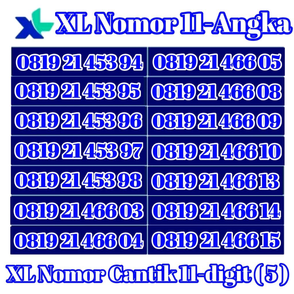 promo perdana XL nomor cantik 11digit(Cek Deskripsi)