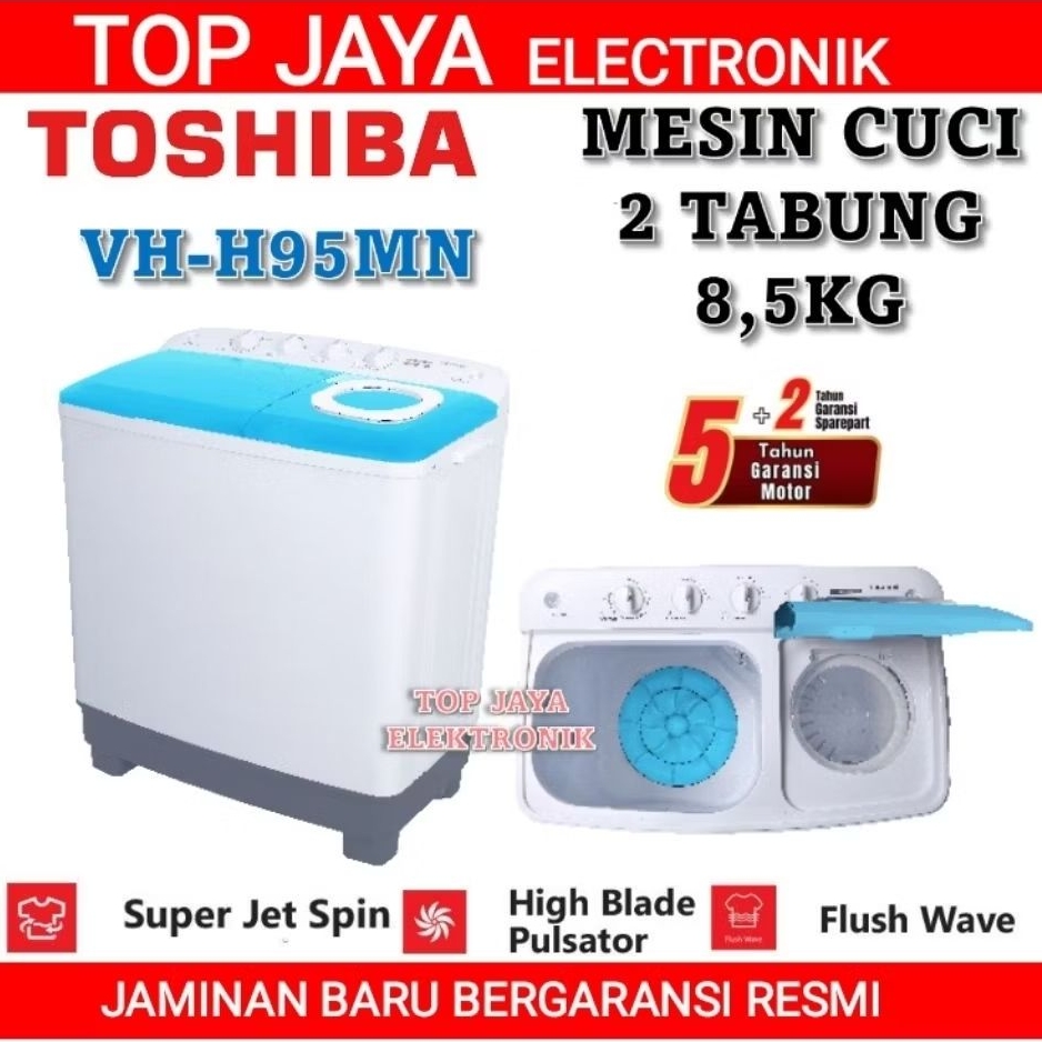 MESIN CUCI TOSHIBA 8,5 KG TWIN TUB/TOSHIBA MESIN CUCI 8,5 KG 2 TABUNG NEW SERIES