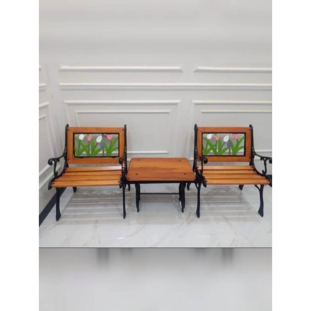 KURSI TAMAN BESI/KURSI TERAS BERMOTIF
