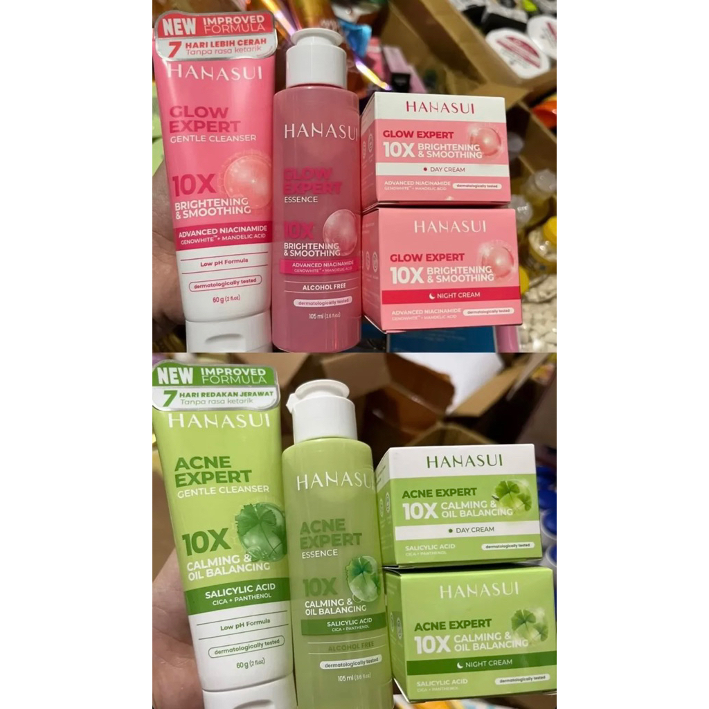 Paket Hanasui Flawless Glow 10 Series 4in1 / Paket Skincare Hanasui Halal Original BPOM