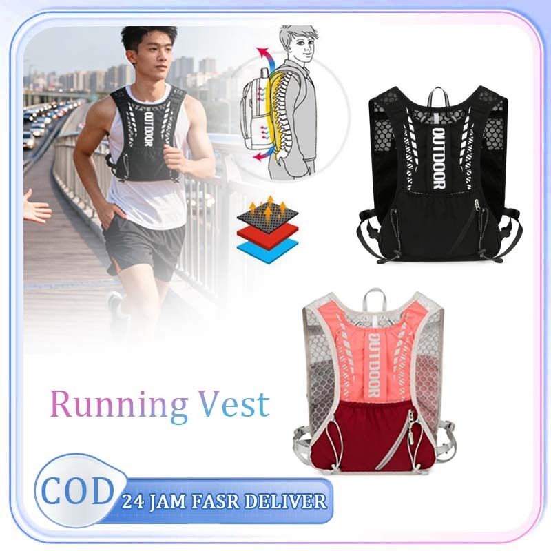 Direction Running Vest Tas Lari Running Vest Vest Running Hydropack