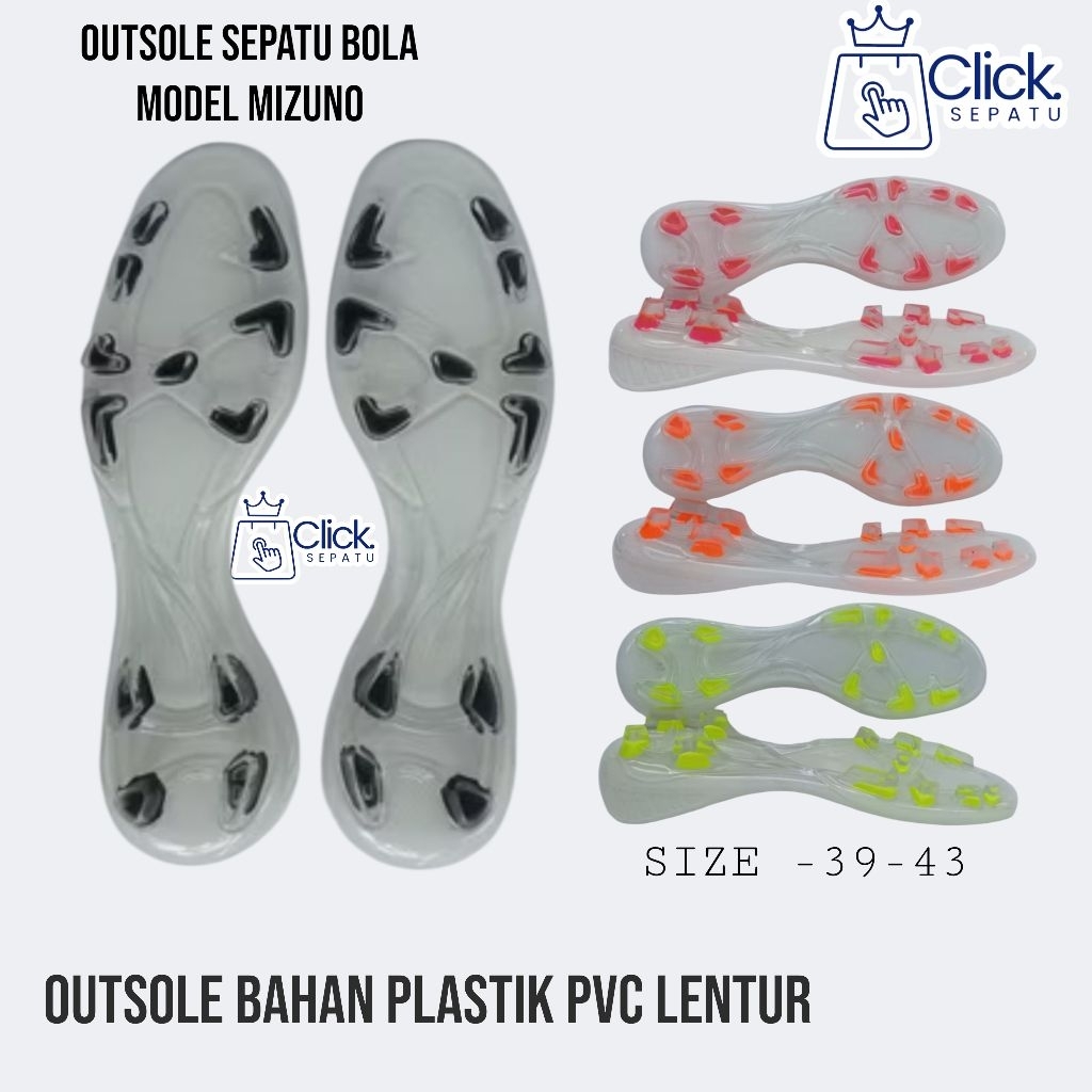 Outsol-Bawahan Sepatu Bola New Universal || Tapak Sepatu Bola Model Mizuno