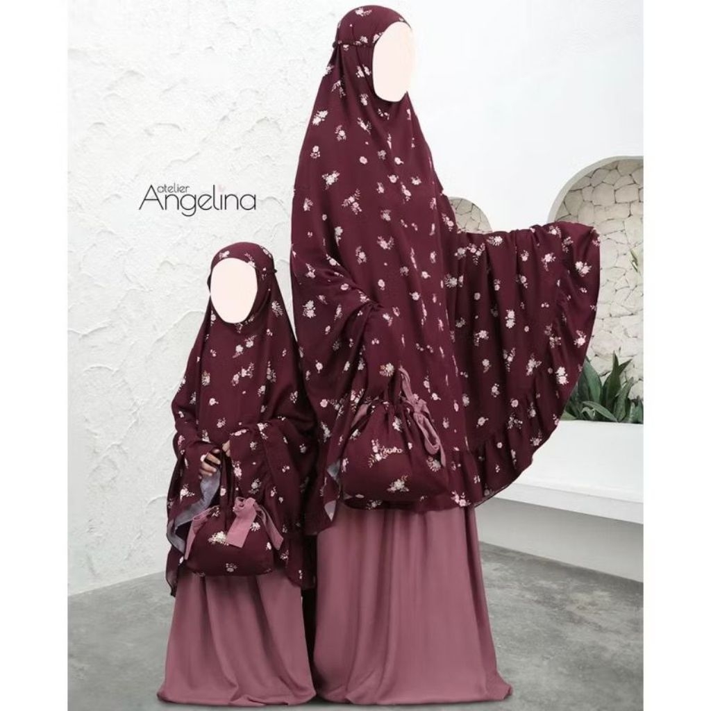 [SIAP KIRIM] ATASAN MUKENA MAROON PRAYER SET KIDS BY ATELIER ANGELINA EDISI NOVEMBER 2025