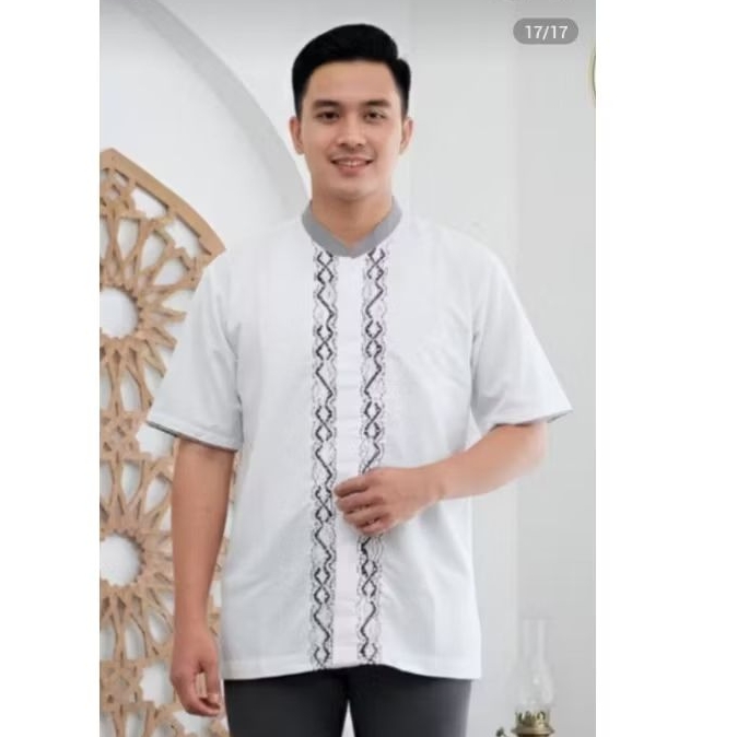 Baju Koko Lengan Pendek Pria Dewasa / Baju Koko Murah / Baju Koko Abdillah / MotifRandom