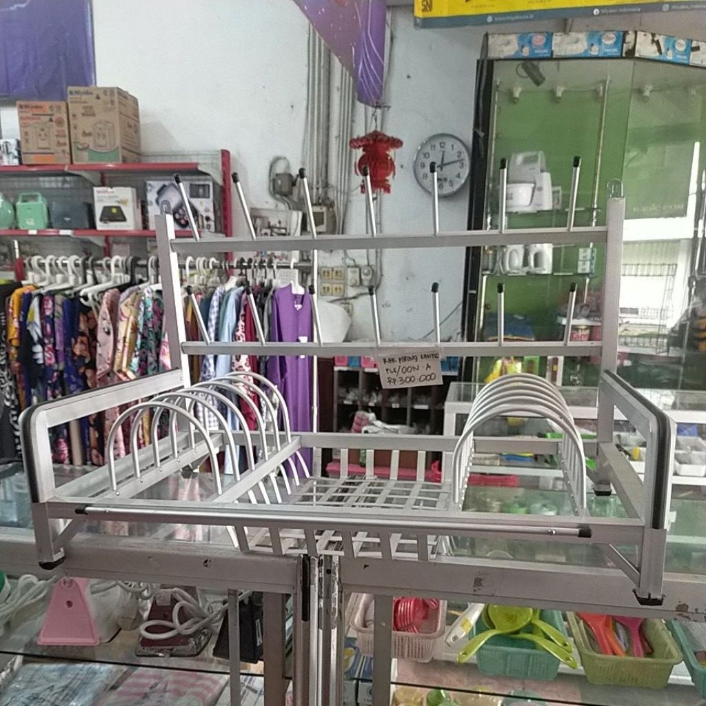 RAK PIRING DAPUR  ALUMINIUM - RAK PIRING GANTUNG - KHUSUS EXPEDISI CARGO
