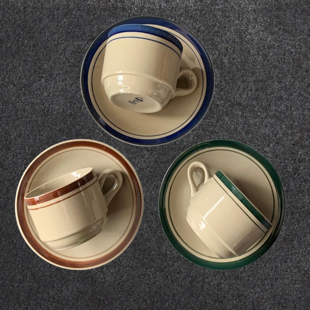 Cangkir Set Klasik List Lucky - Cangkir Keramik - Cangkir Kopi