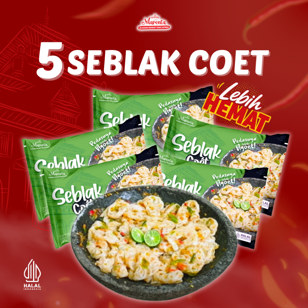 MARENTA PAKET BUNDLING SEBLAK COET - MAKANAN INSTAN VIRAL PEDAS GURIH KHAS BANDUNG