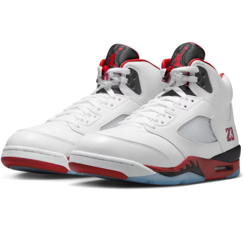 Sepatu Basket Air Jordan 5 Fire Red Black Tongue HQ7978-101 Original