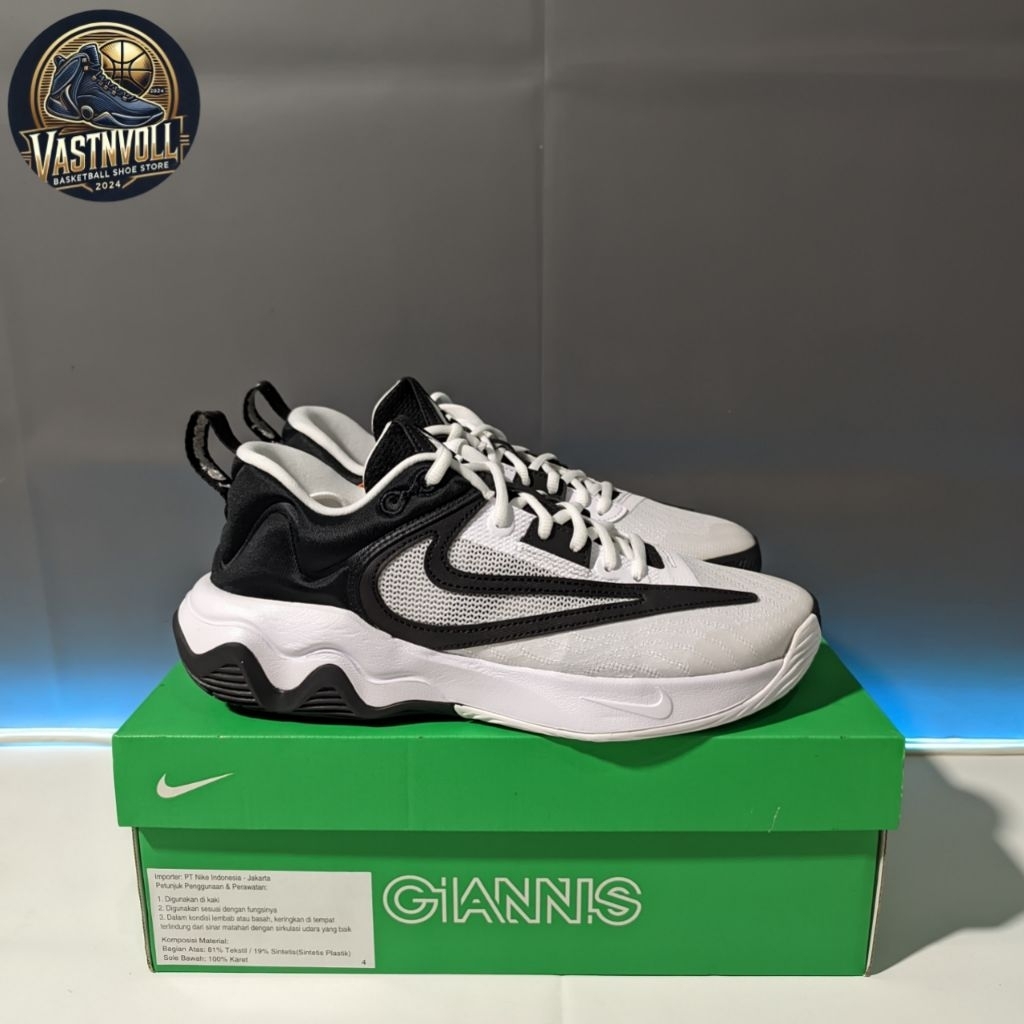 Sepatu Basket Giannis Immortality 3 Black White Original