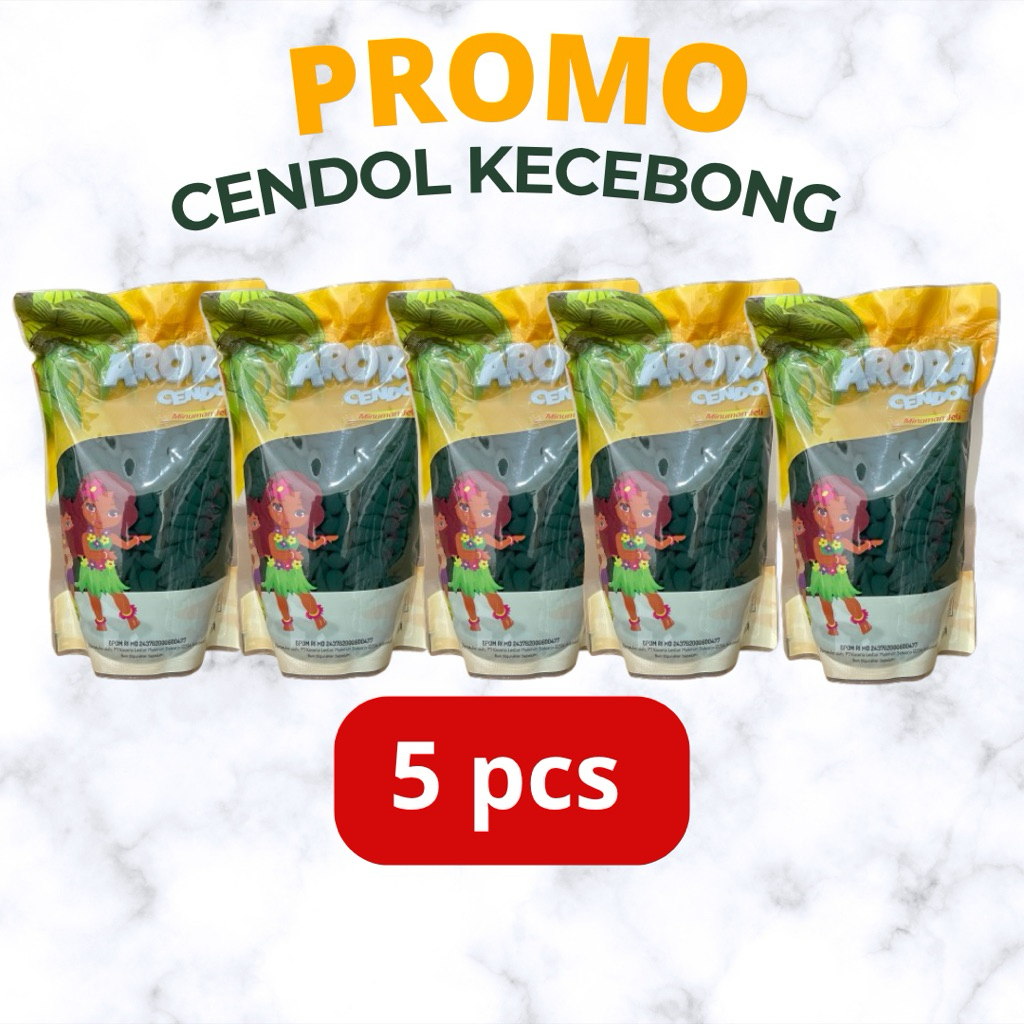 Isi 5bks Cendol Arora 500gr - Cendol Kecebong - Cendol Yosinoya - Cendol Pandan - Jeli Cendol - Topi