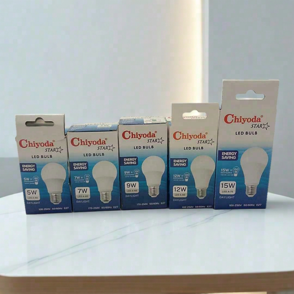[Min. 5pcs] Lampu LED Chiyoda STAR 5W-15W E-27 Daylight