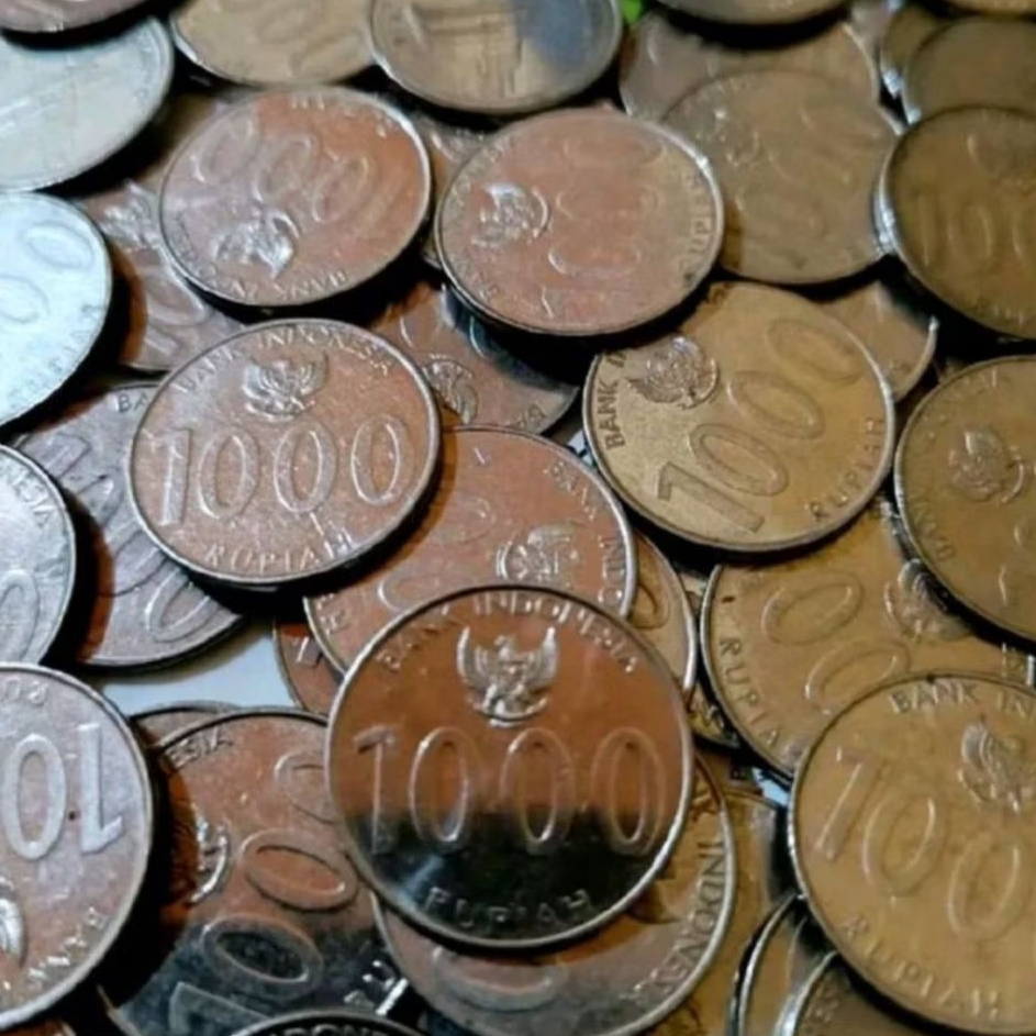 UANG LOGAM 1000 RUPIAH ANGKLUNG TAHUN CAMPUR [ISI 30 PCS]