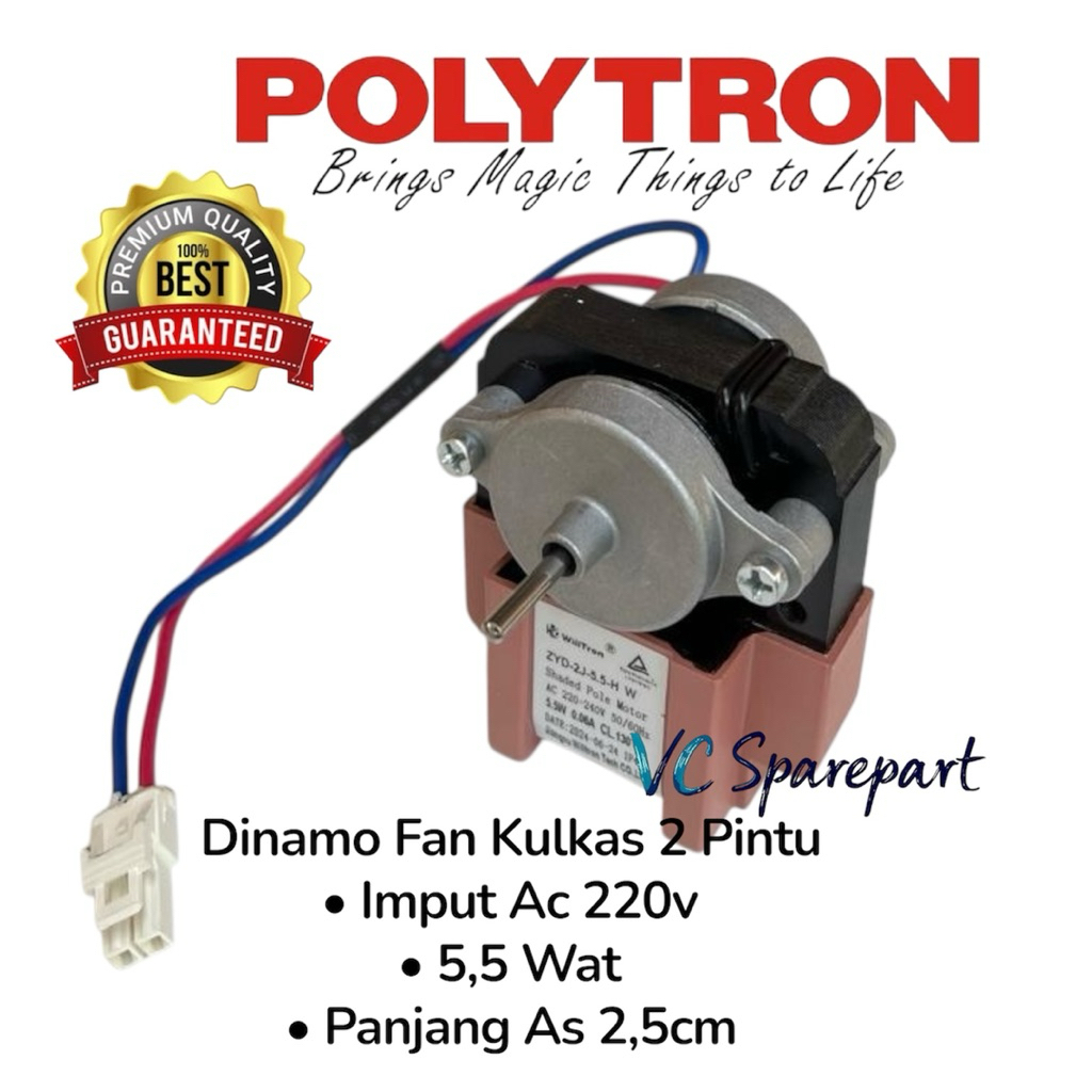 Dinamo Motor Fan Kulkas Polytron 2 Pintu Belleza / Fan Kulkas Polytron 2 Pintu