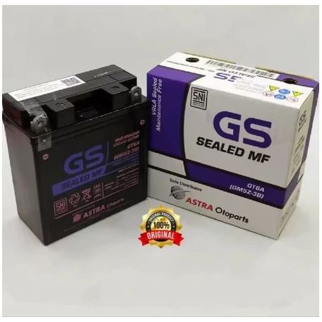 AKI / Baterai Kering Astra GM5Z-3B Merk GS ASTRA. Supra X / Smash / Mio Sporty / Mio Smile / Grand /