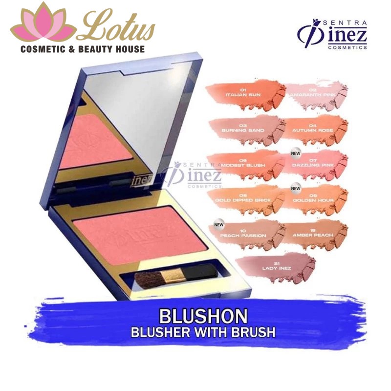 INEZ Blush on Blusher With Brush/ Blush on Inez
