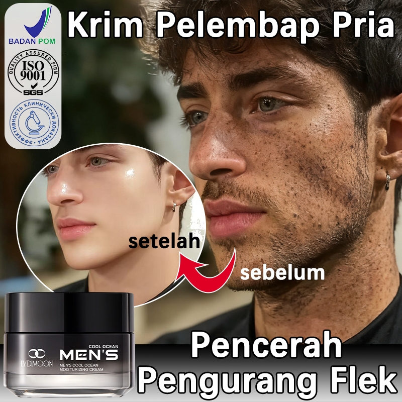Cream Wajah Pria 50g moisturizer cream pelembab pelembab wajah flek hitam di wajah cream penghilang 