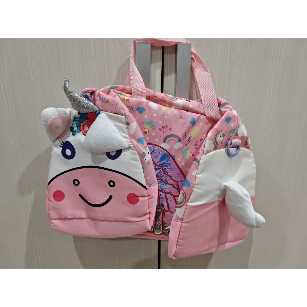 Tas Anak Gambar Sapi (Pink)