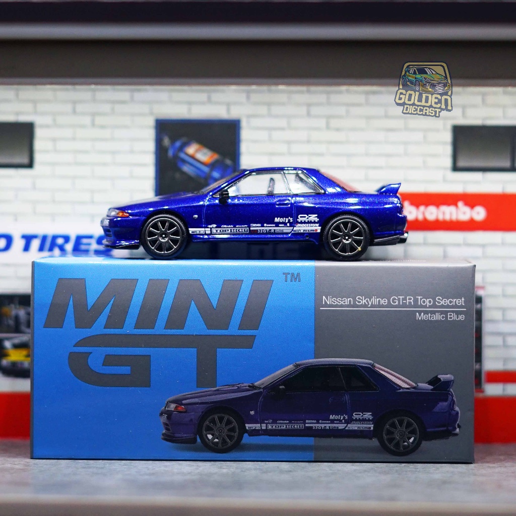 MINI GT NISSAN SKYLINE GT-R R32 TOP SECRET BLUE - UNSEALED