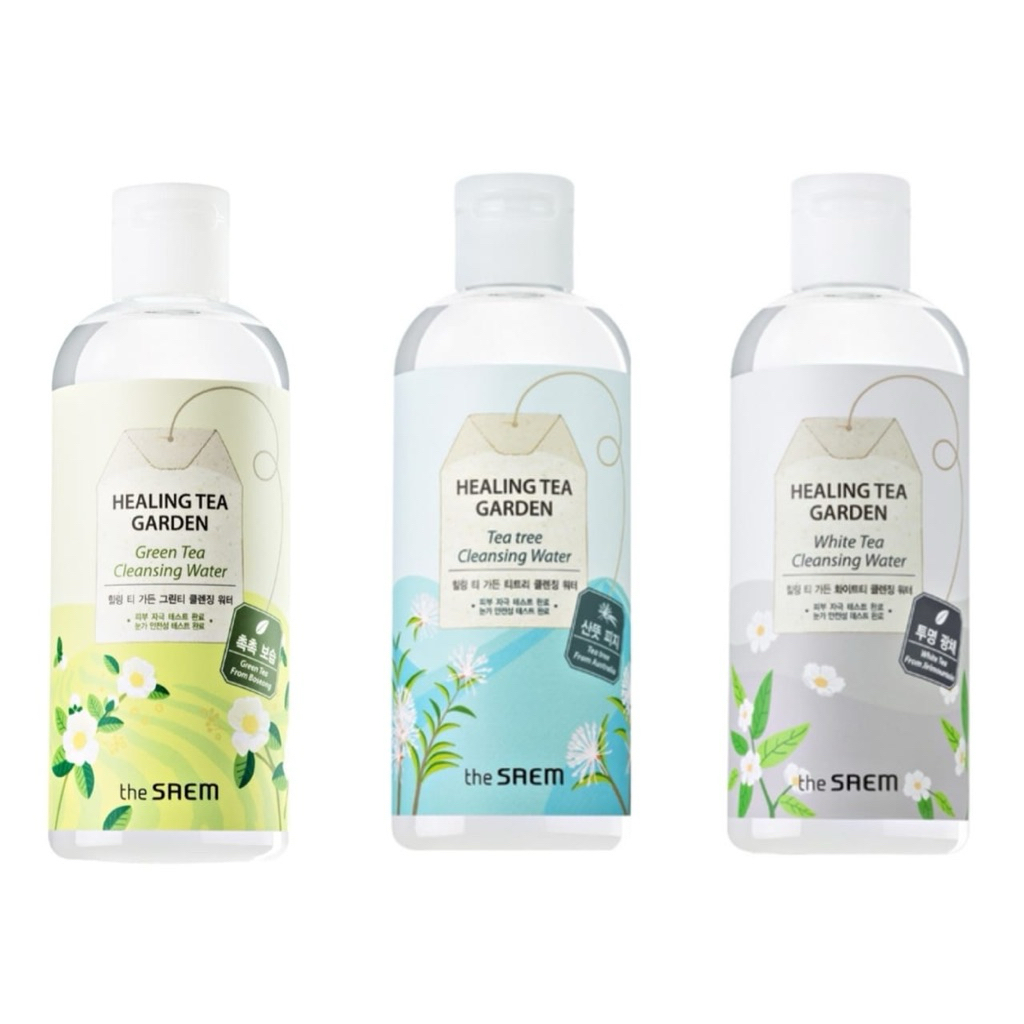 The Saem Healing Tea Garden Cleansing Water 300ml White Tea Green Tea Tea Tree Make Up Cleanser