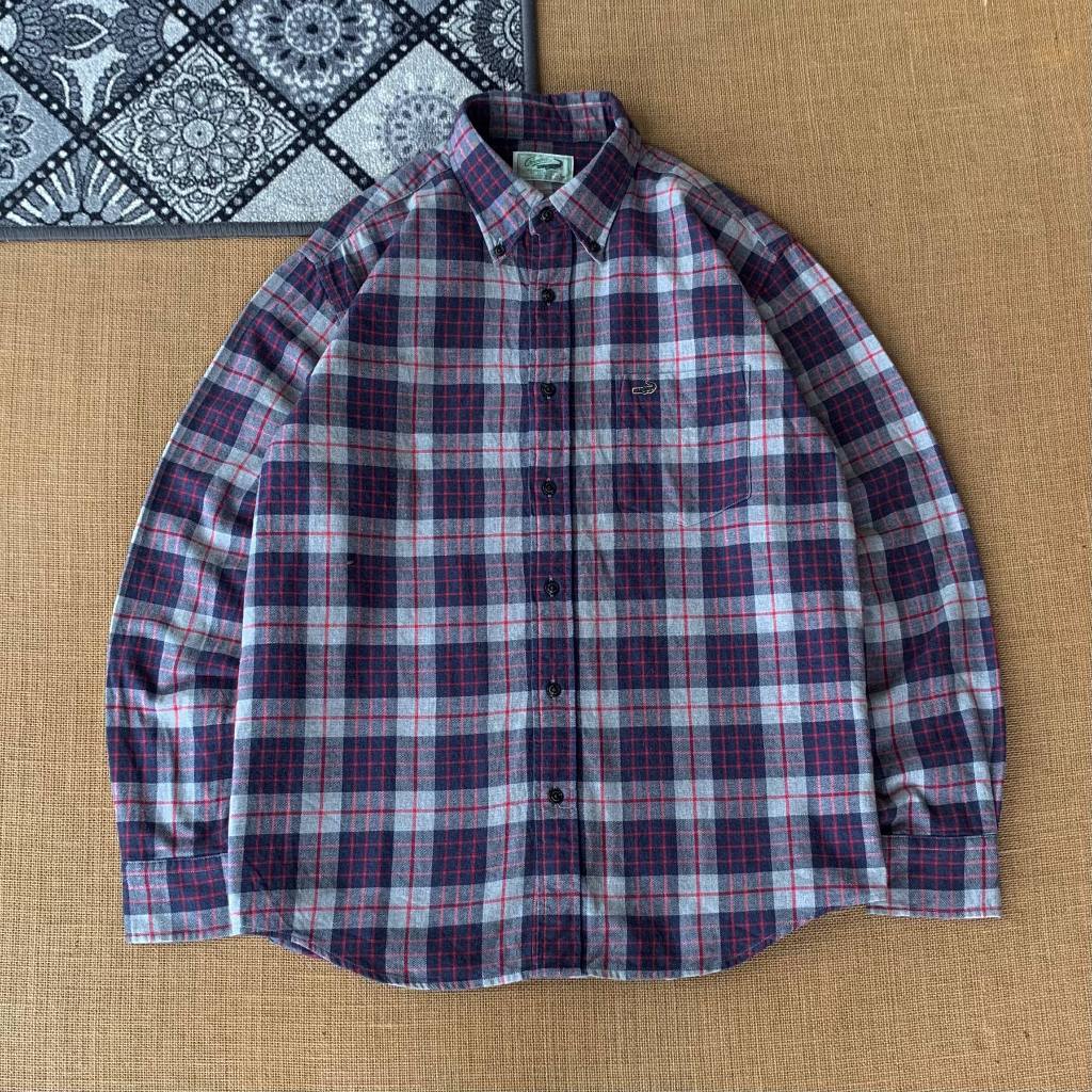 kemeja Flanel Crocodile size L (seperti baru) 100% original 181125A