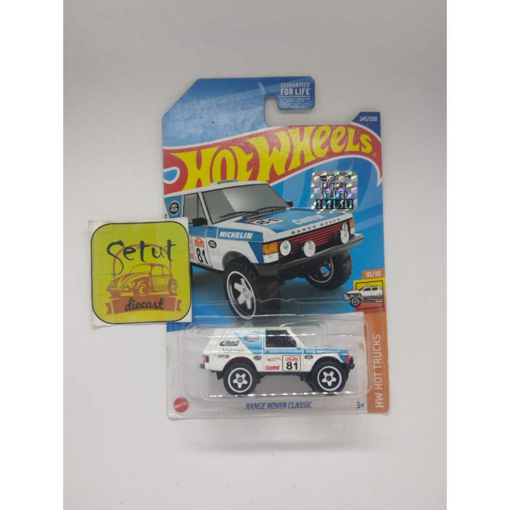 HOT WHEELS HOTWHEELS EXCLUSIVE RANGE ROVER CLASSIC EXCLUSIVE RECOLOR FACTORY SEALED FS PUTIH WHITE R