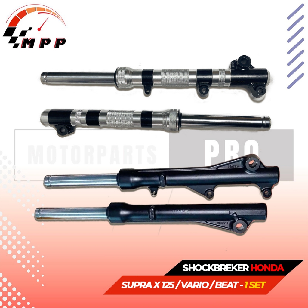 AS SHOCKBREAKER DEPAN TABUNG HONDA LENGKAP 1 SET VARIASI- SUPRA X125 / VARIO/BEAT/SCOOPY/SCAPY