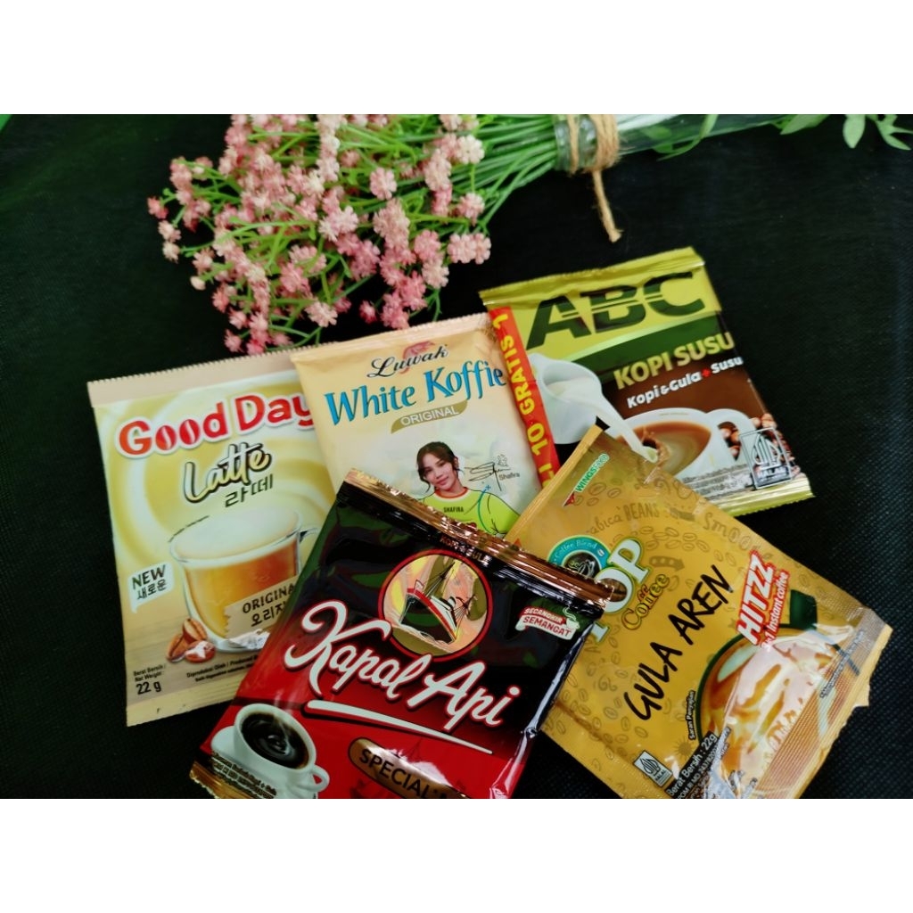 Kopi instan sachet Good Day ABC Kopi luwak kapal api Top gula aren
