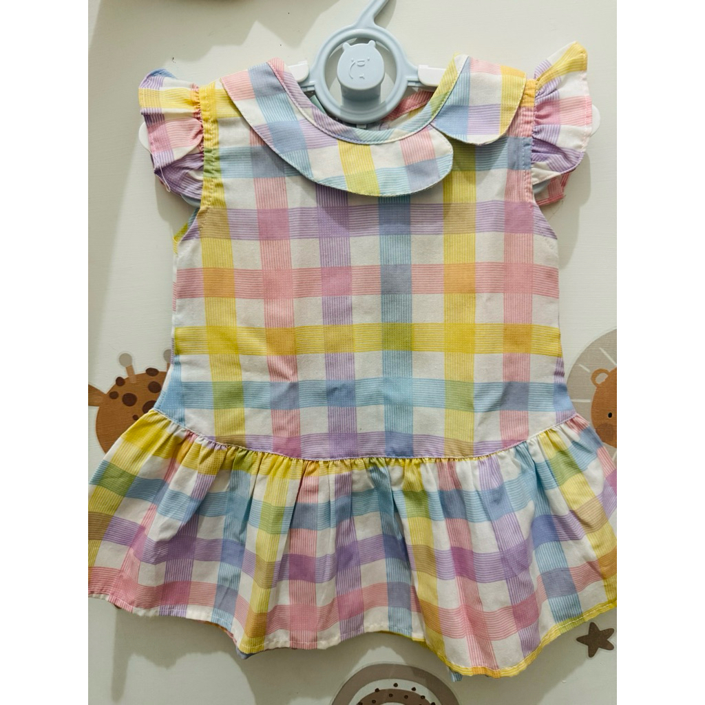 Dress Anak Perempuan Kotak-Kotak Merk Kelvin Kids