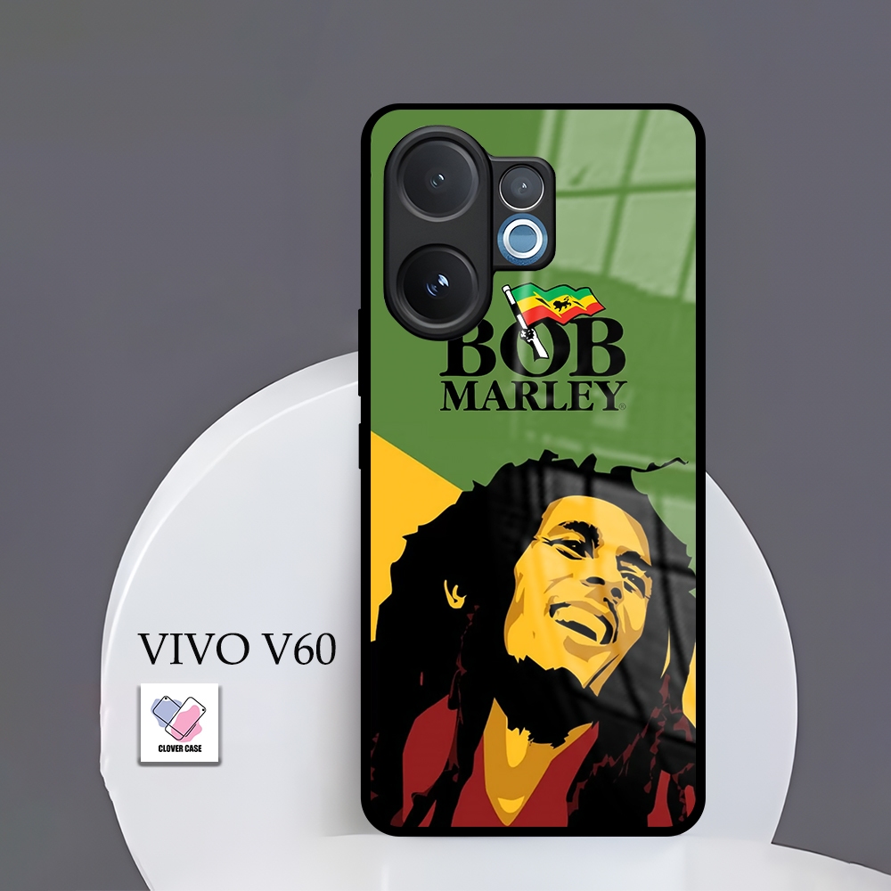 [AR48]  Case Glossy Case | VIVO V60 | CASE KEKINIAN LUCU |  Casing Hp Kilau Motif BOB MARLEY