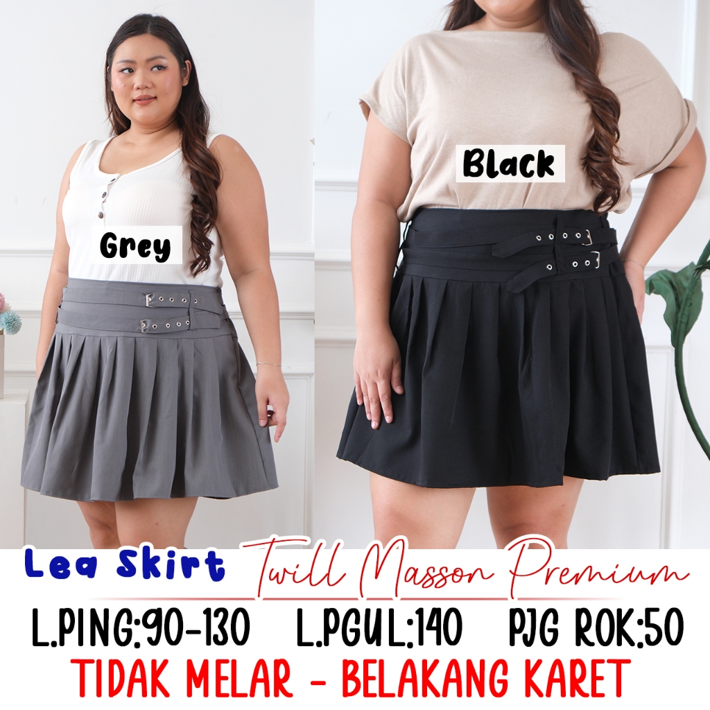 BIGSIZE JUMBO - LEA SKIRT ROK MINI LUCU KEREN KOREA STYLE  WANITA FASHION BIG SIZE