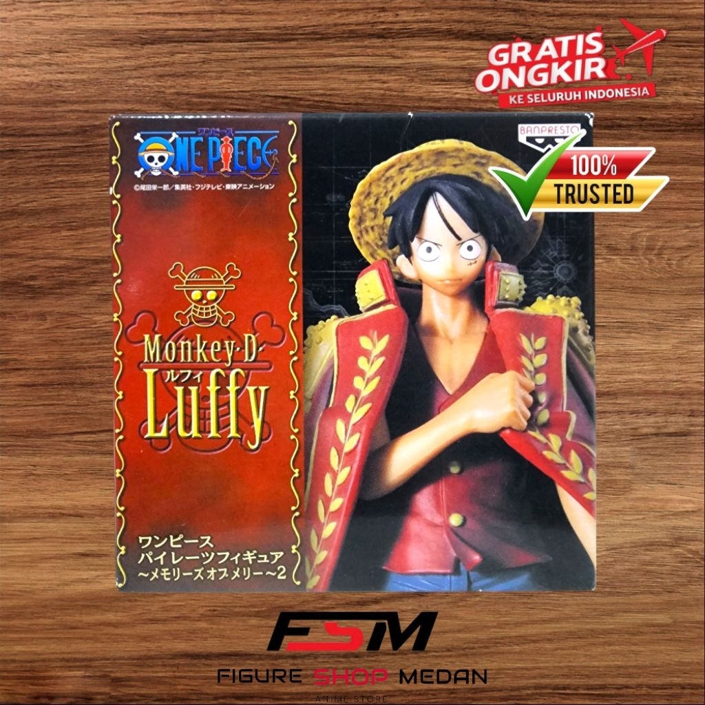Banpresto Figure One Piece Pirates Memories of Merry - Monkey D. Luffy (RARE)