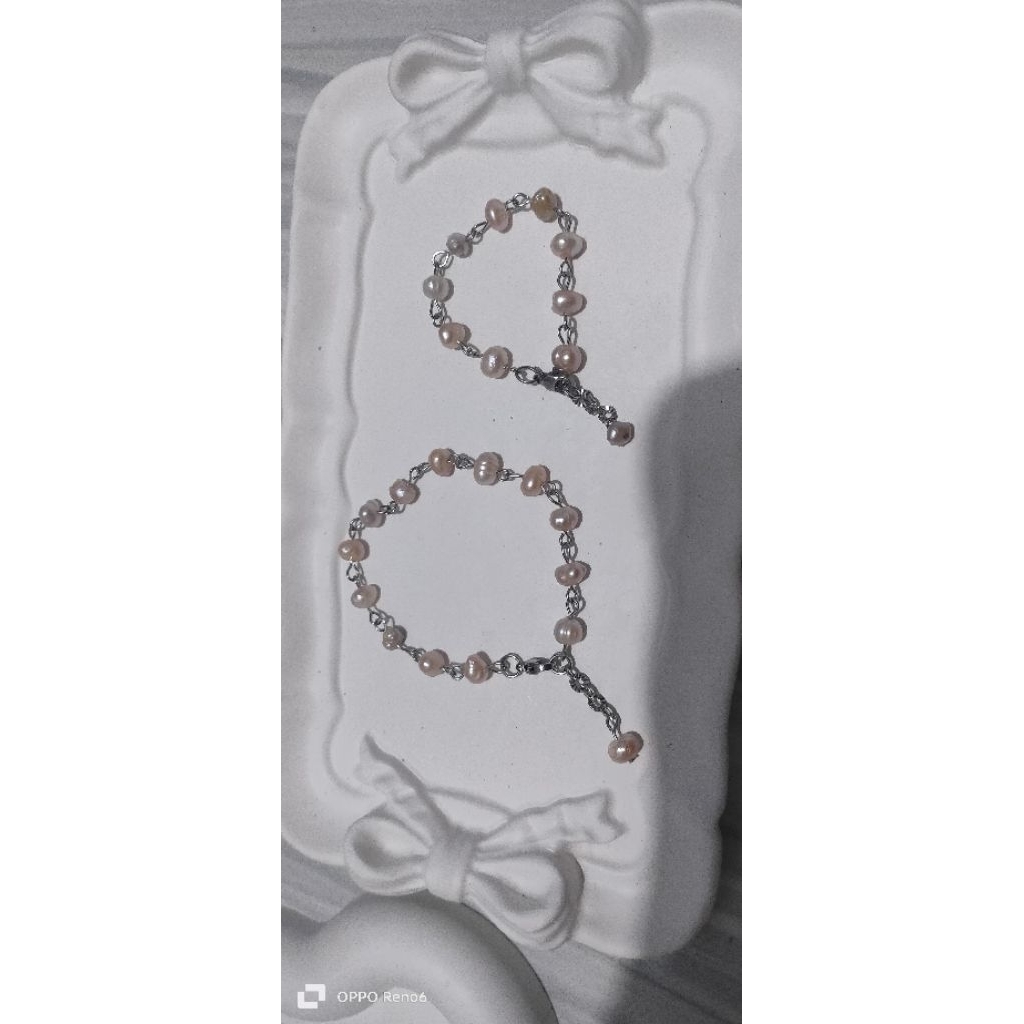 Gelang tangan mutiara air tawar ibu dan anak