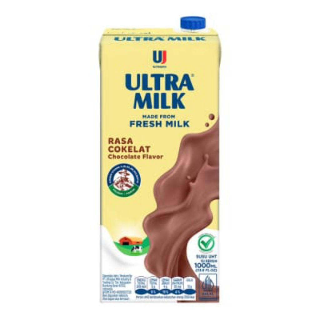 Susu ultra milk uht coklat kotak 1 liter