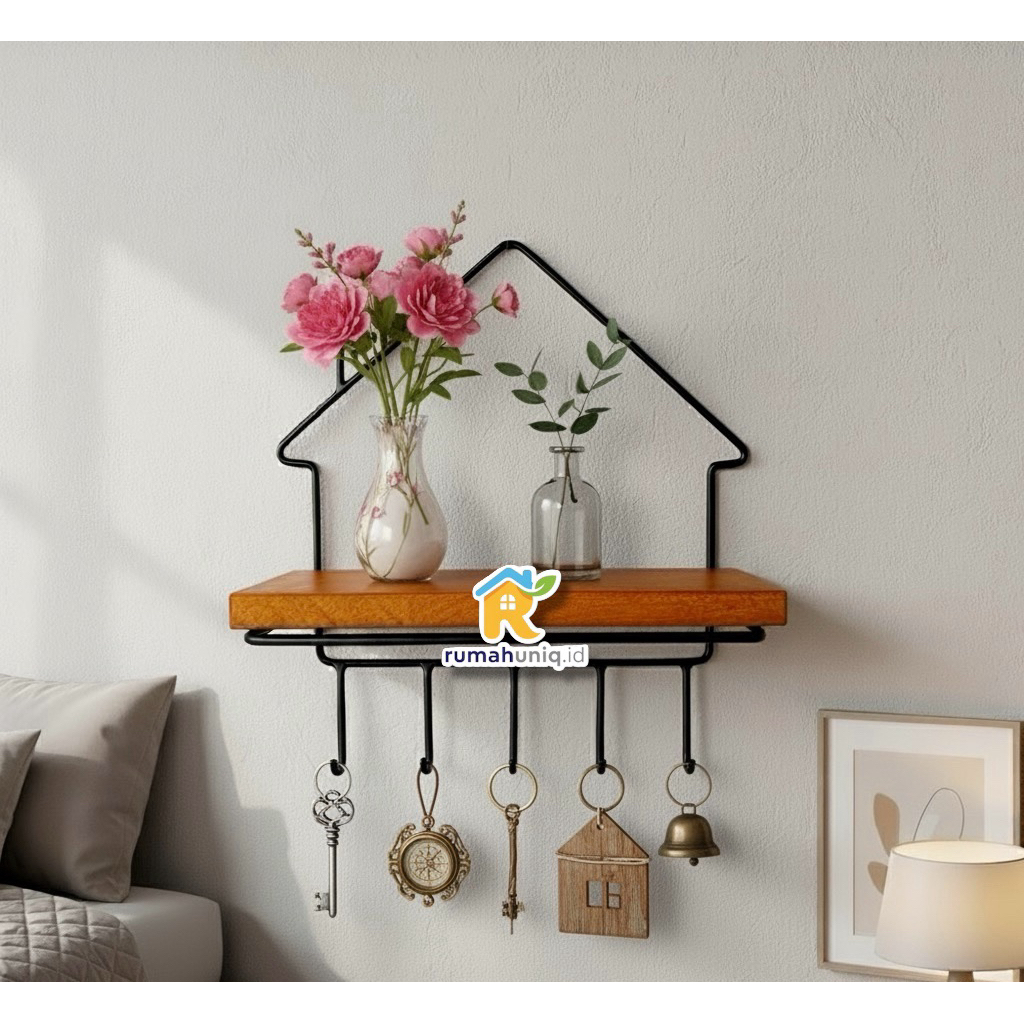 Rak Gantungan Kunci Dinding Rak Dinding serbaguna Gantungan Kunci Dinding Aesthetic