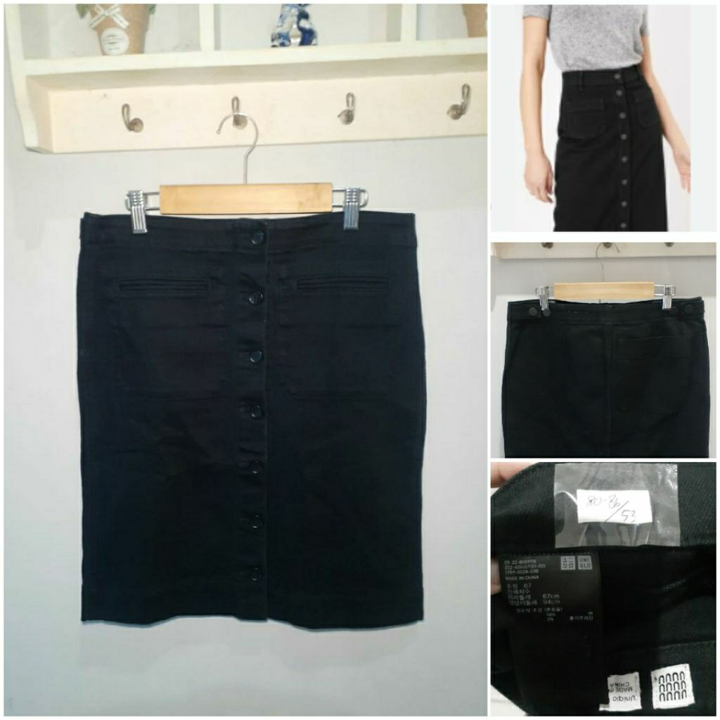 (premium) Uniqlo rok denim highwaist PL