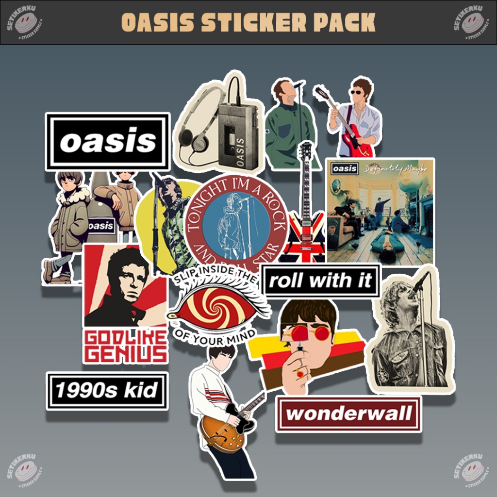 OASIS Sticker Pack 17pcs | Stiker band oasis vinyl