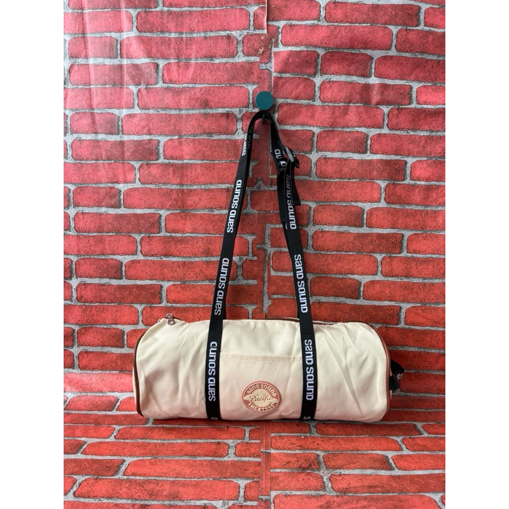 TAS SHOULDER WANITA SAND SAUND KANVAS SECOND BRANDED CREAM / TAS TOTE WANITA KANVAS SAND SAUND