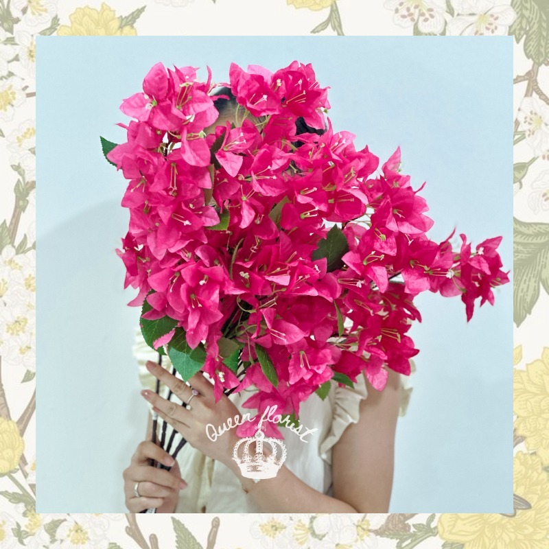 89CM NEW Bougenville spray Artificial Aksesoris bougainville palsu plastik Bougenville Bunga Bugenvi