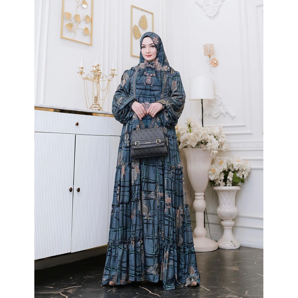 Gamis Syari Terbaru  Unaisyah Series Premium Set By Yodizen / Gamis Syari Kekinian / Gamis Syari Can