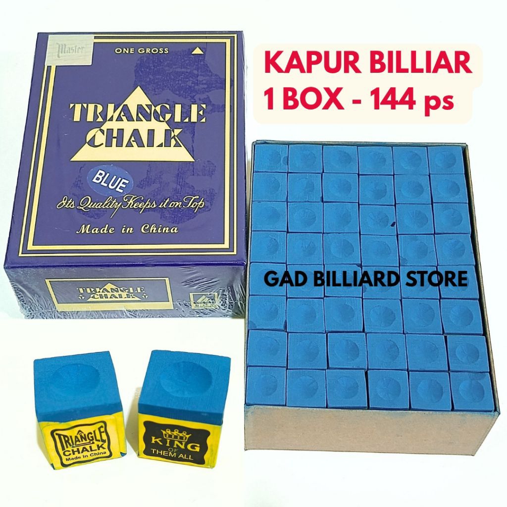 TRIANGLE CHALK KAPUR BILLIARD 1 BOX 144ps