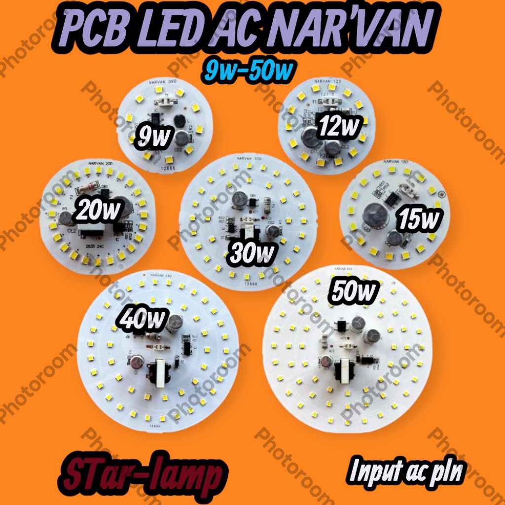 PCB LED AC NARVAN 9W-50W