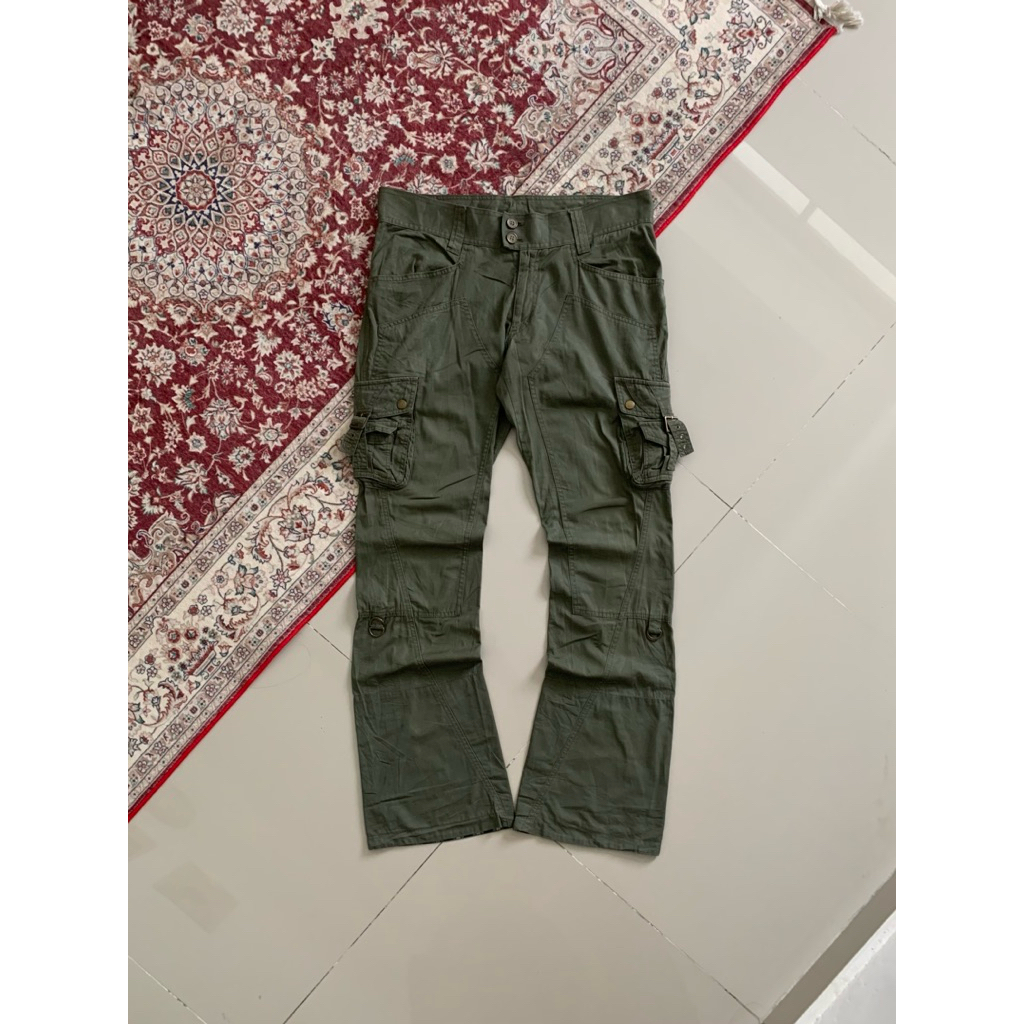 Michel Klein Homme Double Knee 3D Cargo Flared Pants