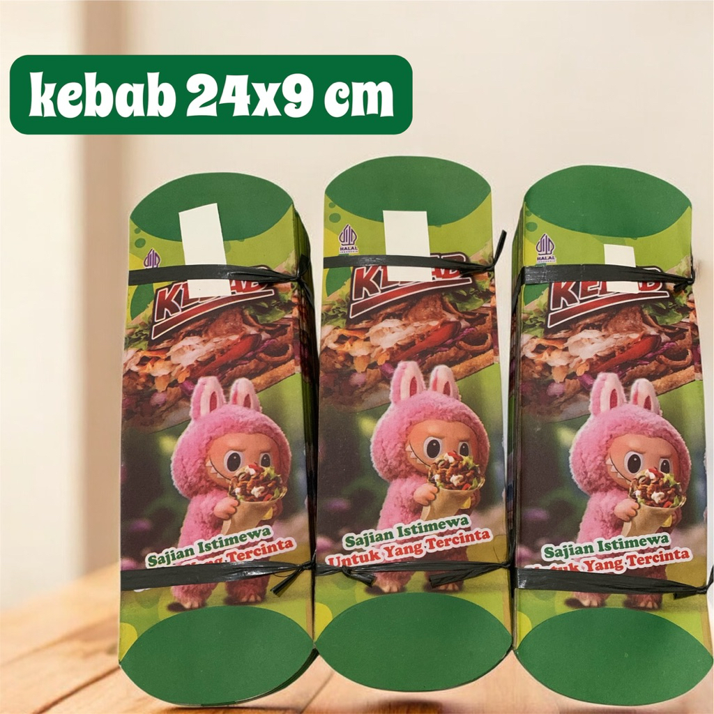 100 pcs kertas kebab murah|kertas kemasan bungkus kebab tarikan|bungkus kebab kekinian|bungkus kebab