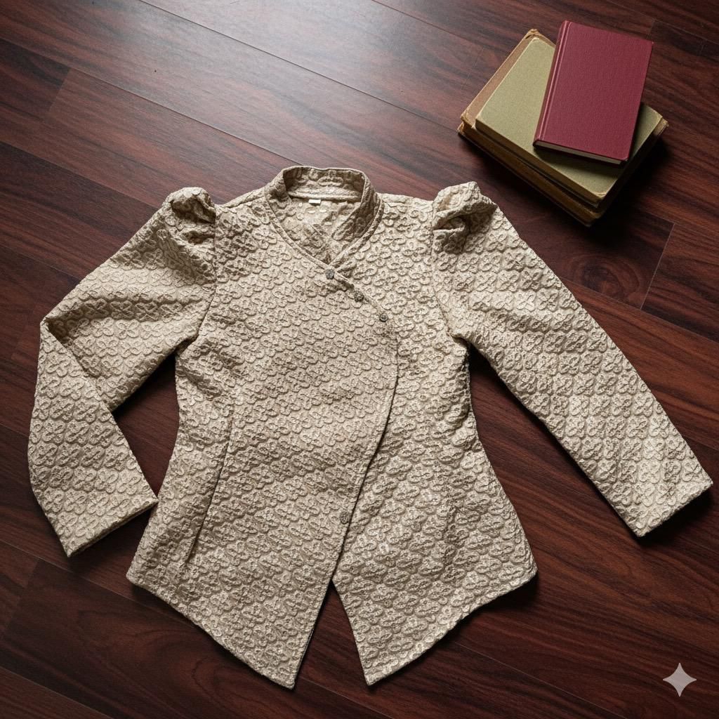 ATASAN Kebaya Janggan Anak Jacquard Fukuro Modern Rok Plisket batik